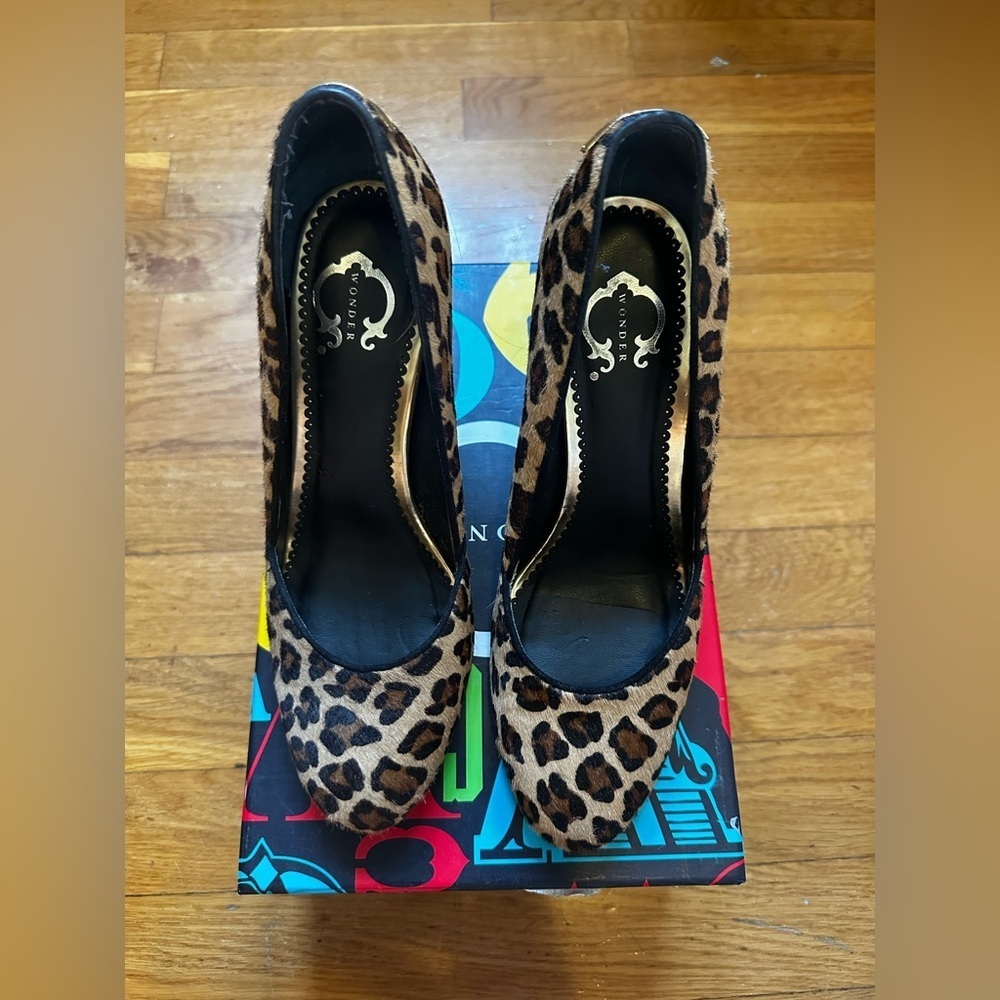 C. Wonder Melissaly Leopard Print Heels - Picture 2 of 6